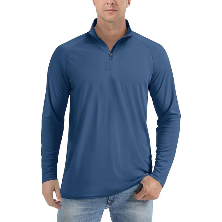 Men's Sun Protective Quick - Dry Stand Collar UV Long Sleeve Shirts - Men's Running Shirts