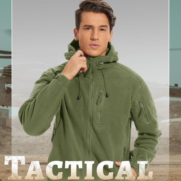 Men's Tactical Fleece Jacket Hoodie with 6 Pockets Winter Warm Coats - Fall Winter 2022