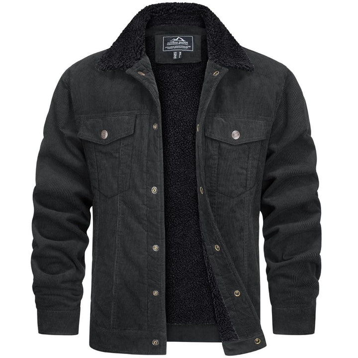 Men's Winter Corduroy Cotton Jacket Turn Down Collar - Fall Winter 2022