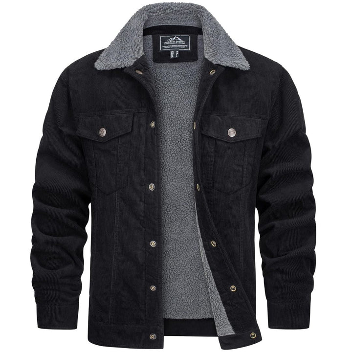 Men's Winter Corduroy Cotton Jacket Turn Down Collar - Fall Winter 2022