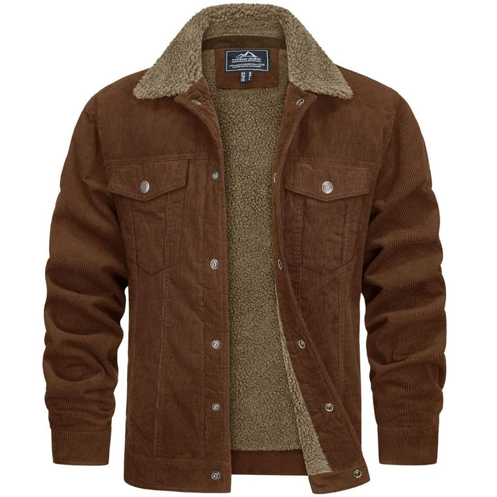 Men's Winter Corduroy Cotton Jacket Turn Down Collar - Fall Winter 2022