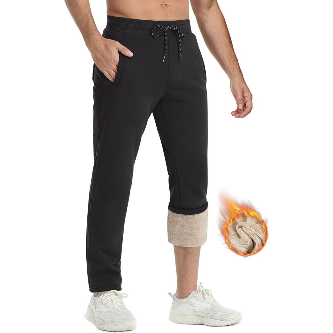 Fleece lined sweatpants mens online