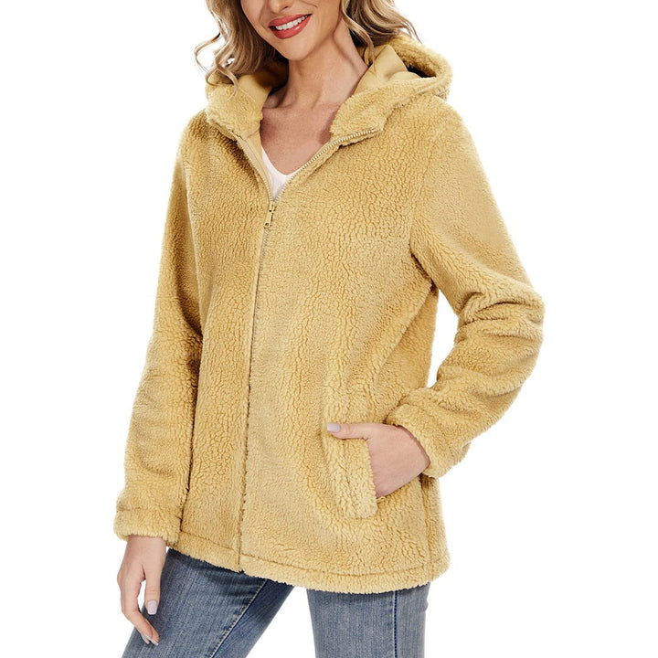 Women's Fuzzy Sherpa Fleece Fluffy Jackets - Women's Jackets