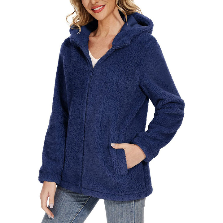 Women's Fuzzy Sherpa Fleece Fluffy Jackets - Women's Jackets