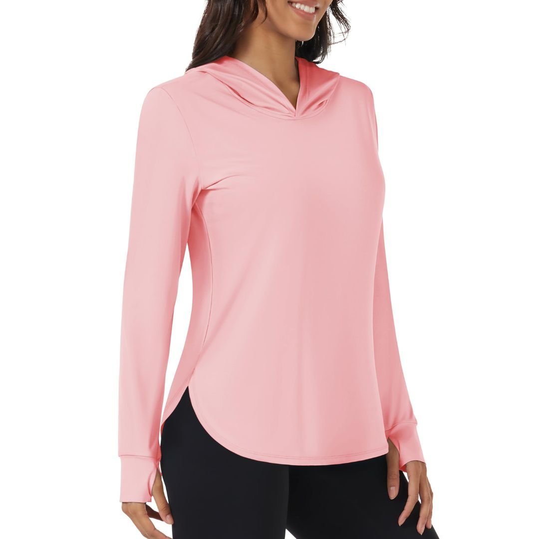 Women's UPF 80+ Sun Protection Hoodie Hiking UV Shirt - TACVASEN