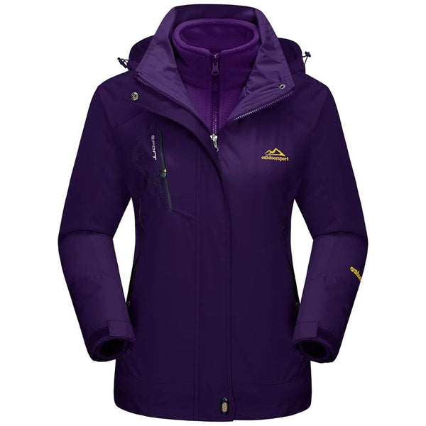 Women's Winter Coats 3 - IN - 1 Water Resistant Windproof Fleece Ski Jacket - Fall Winter 2022