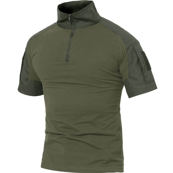 1/4 Zip Sleeve Slim Fit Camo Tactical Shirt - Men's Tactical