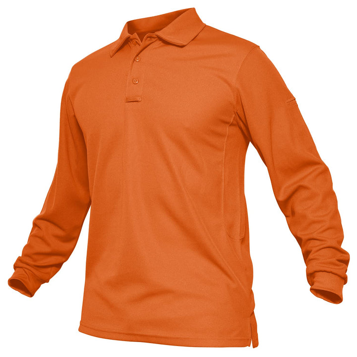 Men's Casual Outdoor Sport Tactical Polo Shirt, Sky Blue / M