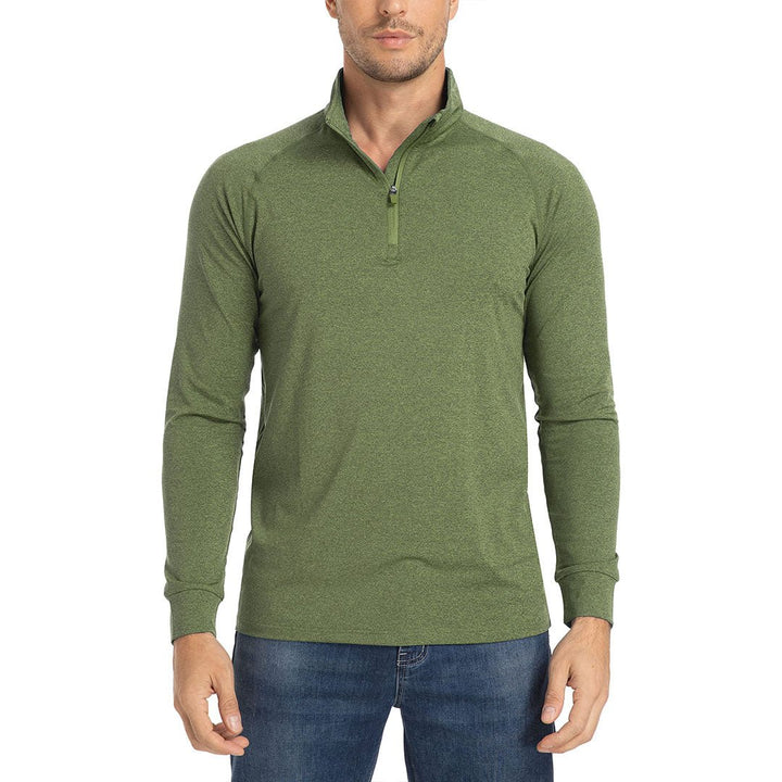 Men's 1/4 Zip Pullover Shirts Sun Protection UPF 50+ Long Sleeve - Men's Running Shirts