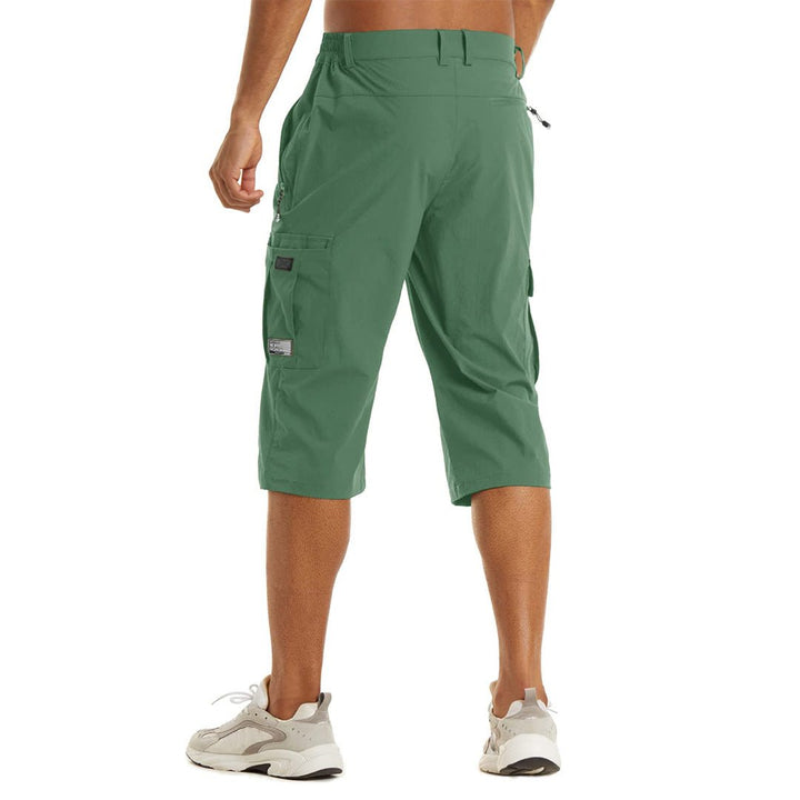 Men's 3/4 Quick-dry Capri Zipper Pockets Cargo Shorts - Men's Cargo Shorts