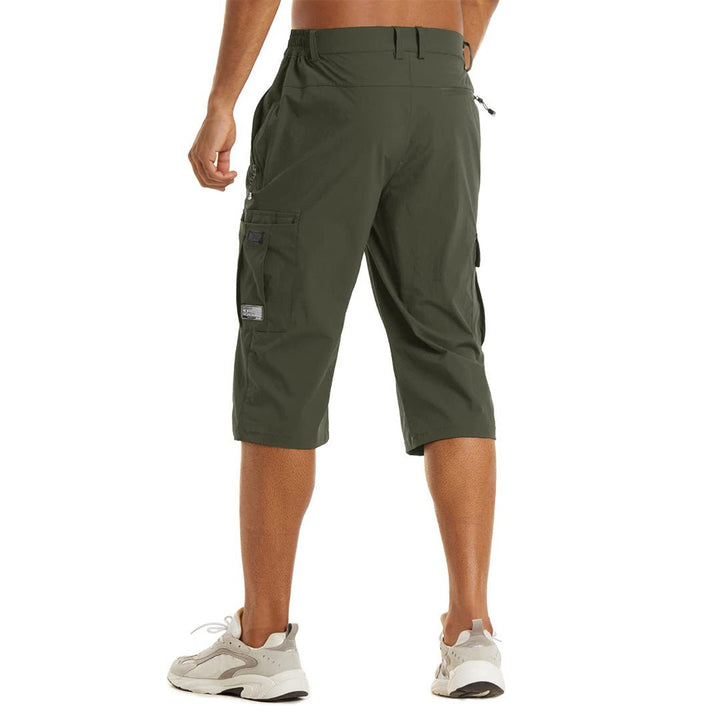 Men's 3/4 Quick-dry Capri Zipper Pockets Cargo Shorts - Men's Cargo Shorts