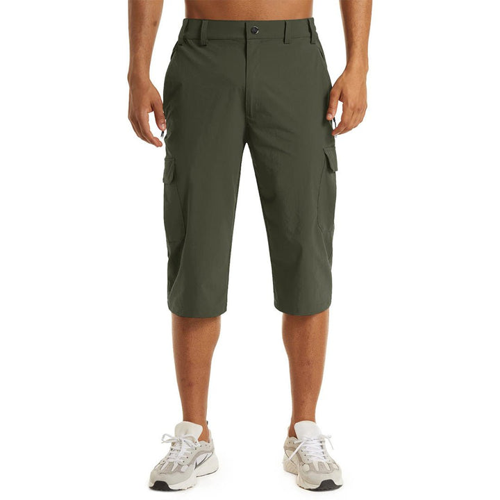 Men's 3/4 Quick-dry Capri Zipper Pockets Cargo Shorts - Men's Cargo Shorts