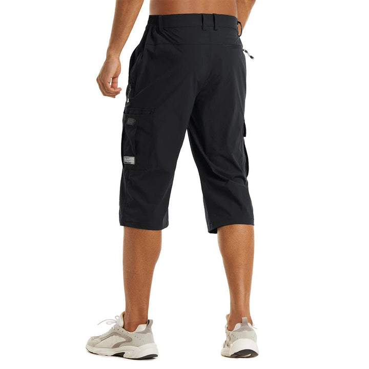 Men's 3/4 Quick-dry Capri Zipper Pockets Cargo Shorts - Men's Cargo Shorts