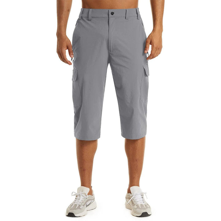 Men's 3/4 Quick-dry Capri Zipper Pockets Cargo Shorts - Men's Cargo Shorts