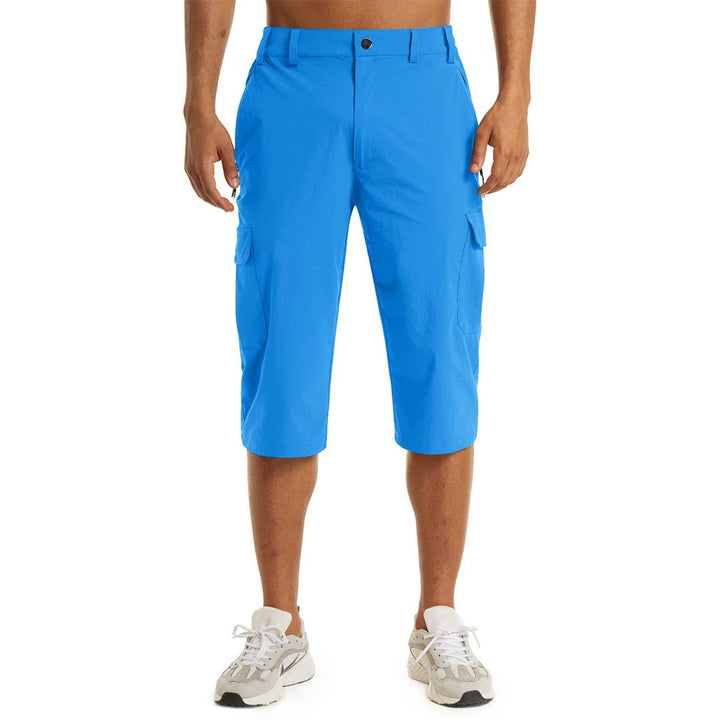 Men's 3/4 Quick-dry Capri Zipper Pockets Cargo Shorts - Men's Cargo Shorts