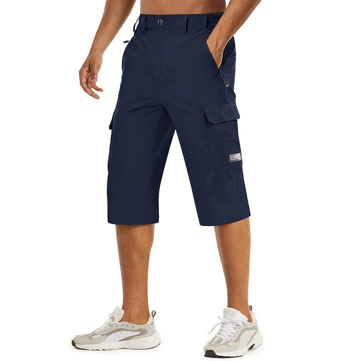 Men's 3/4 Quick-dry Capri Zipper Pockets Cargo Shorts - Men's Cargo Shorts