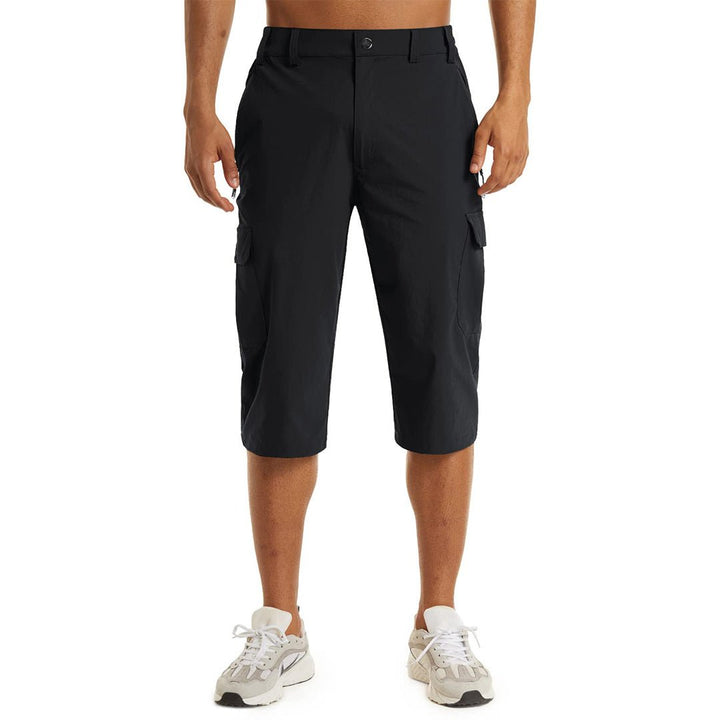 Men's 3/4 Quick-dry Capri Zipper Pockets Cargo Shorts - Men's Cargo Shorts