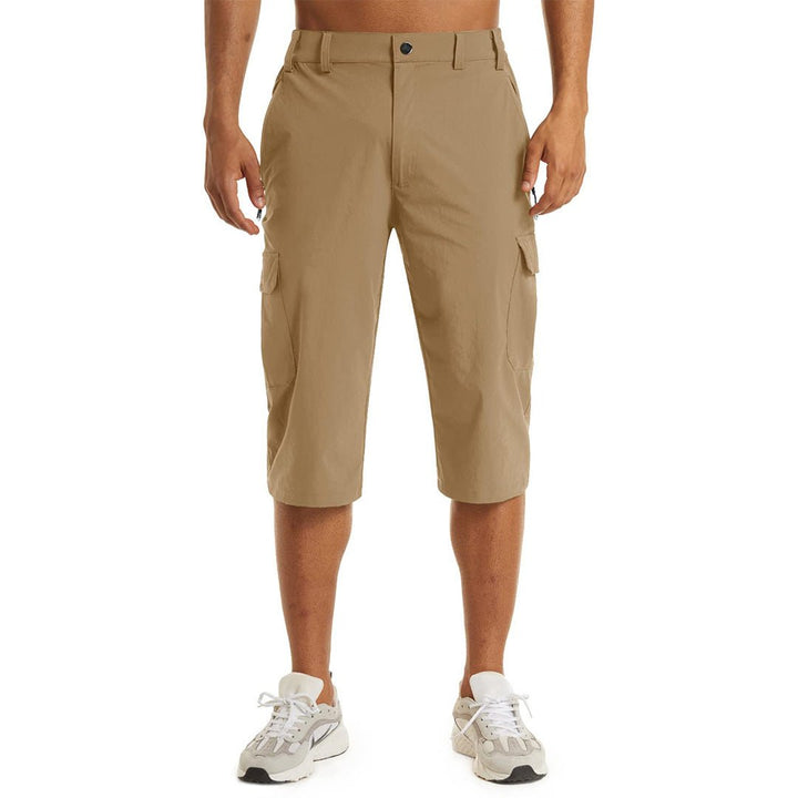 Men's 3/4 Quick-dry Capri Zipper Pockets Cargo Shorts - Men's Cargo Shorts