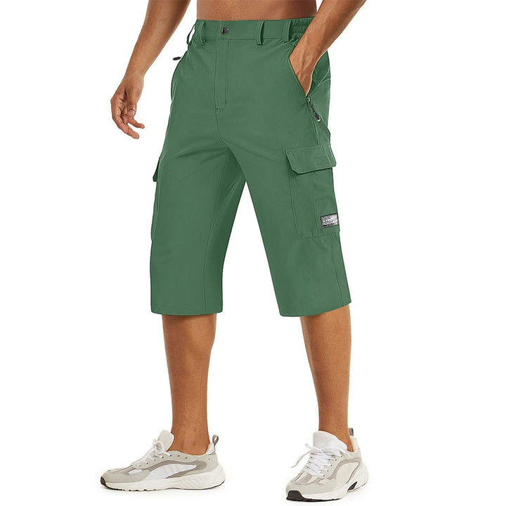 Men's 3/4 Quick-dry Capri Zipper Pockets Cargo Shorts - Men's Cargo Shorts