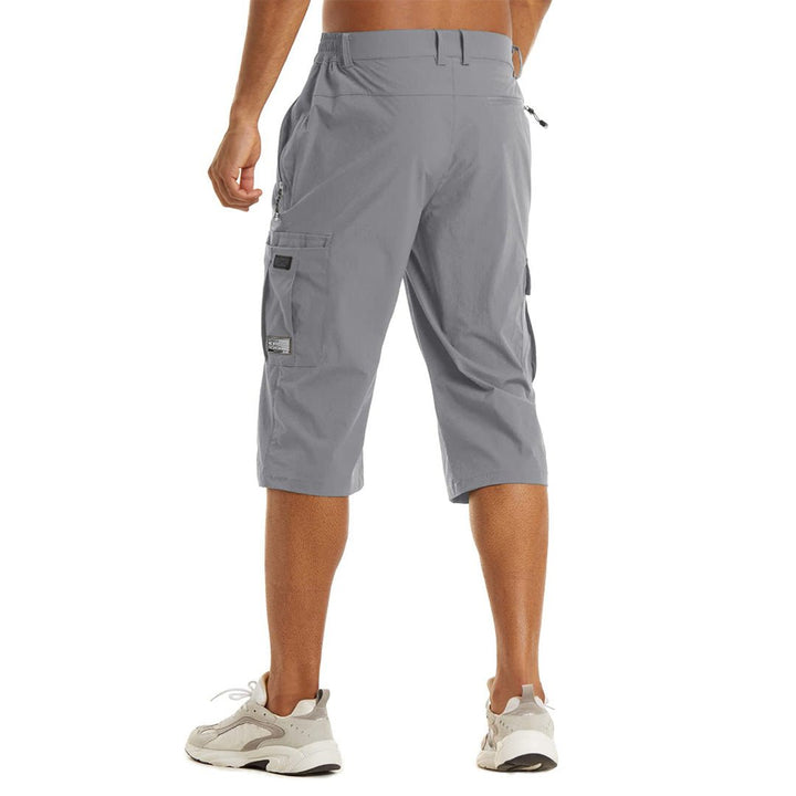 Men's 3/4 Quick-dry Capri Zipper Pockets Cargo Shorts - Men's Cargo Shorts