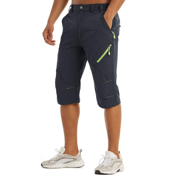FASKUNOIE Men's Cotton Casual Shorts 3/4 Jogger Capri Pants