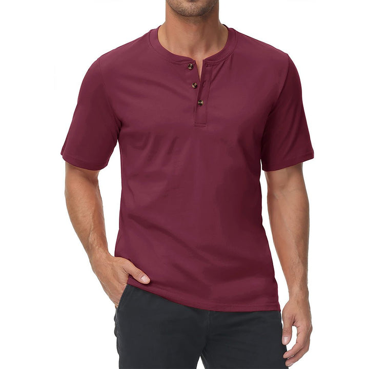 Men's Casual Cotton Henley Shirts - Men's T-shirts