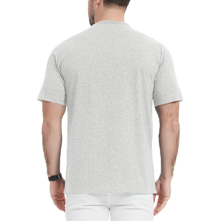 Men's Casual Cotton Henley Shirts - Men's T-shirts