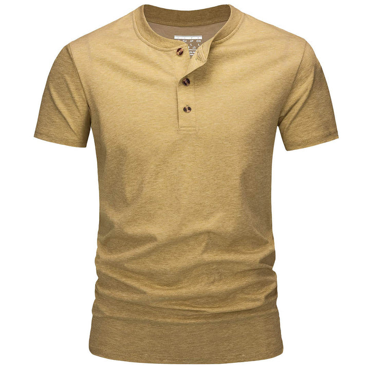 Men's Casual Cotton Henley Shirts - Men's T-shirts