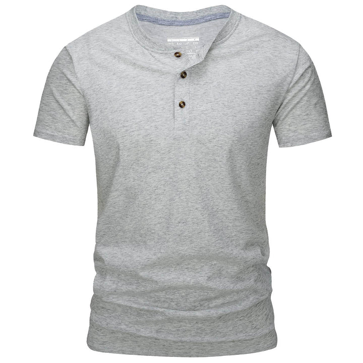 Men's Casual Cotton Henley Shirts - Men's T-shirts