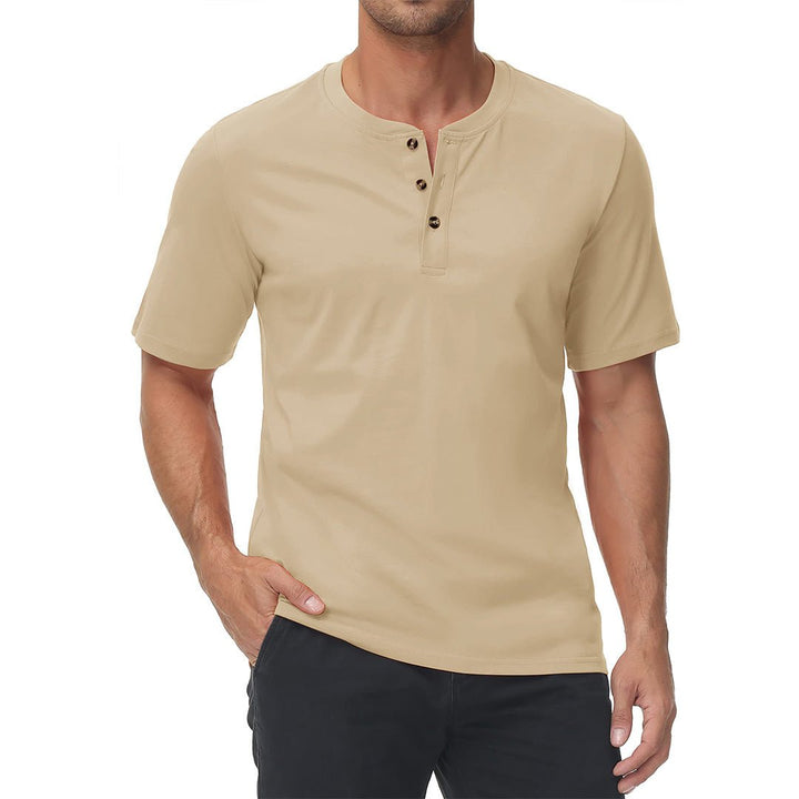 Men's Casual Cotton Henley Shirts - Men's T-shirts