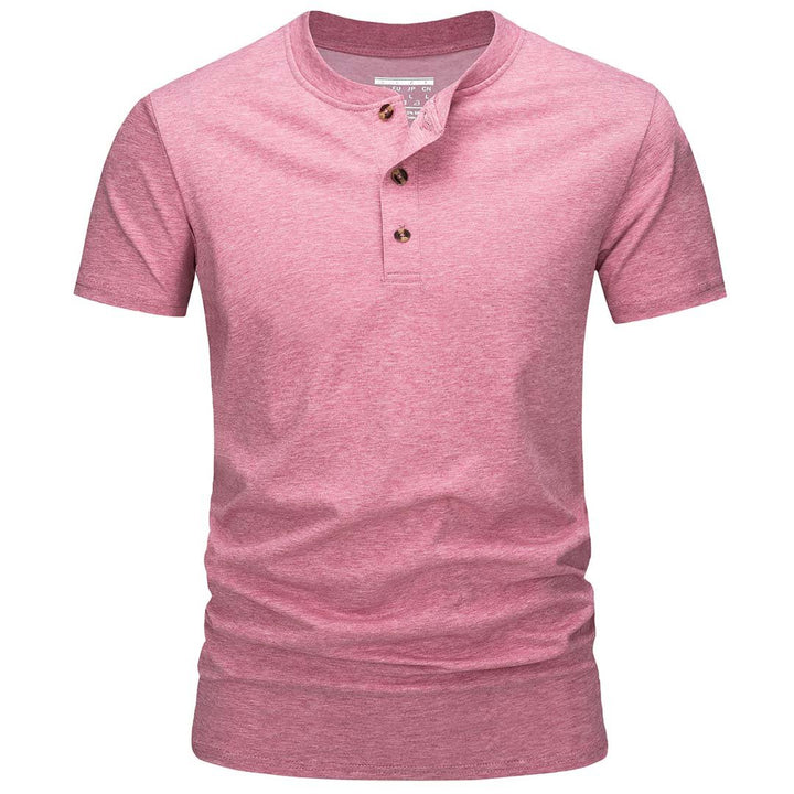 Men's Casual Cotton Henley Shirts - Men's T-shirts