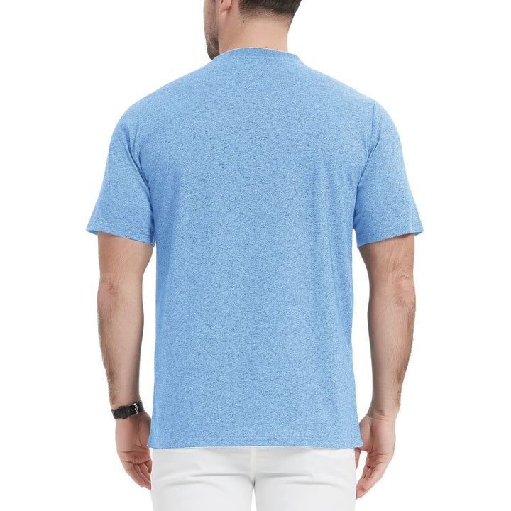 Men's Casual Cotton Henley Shirts - Men's T-shirts