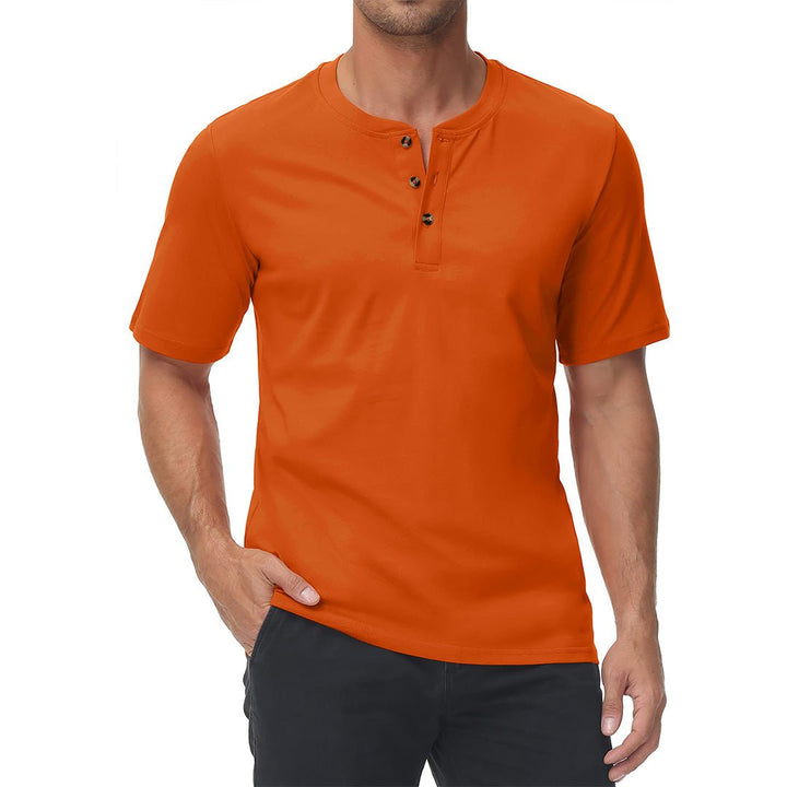 Men's Casual Cotton Henley Shirts - Men's T-shirts