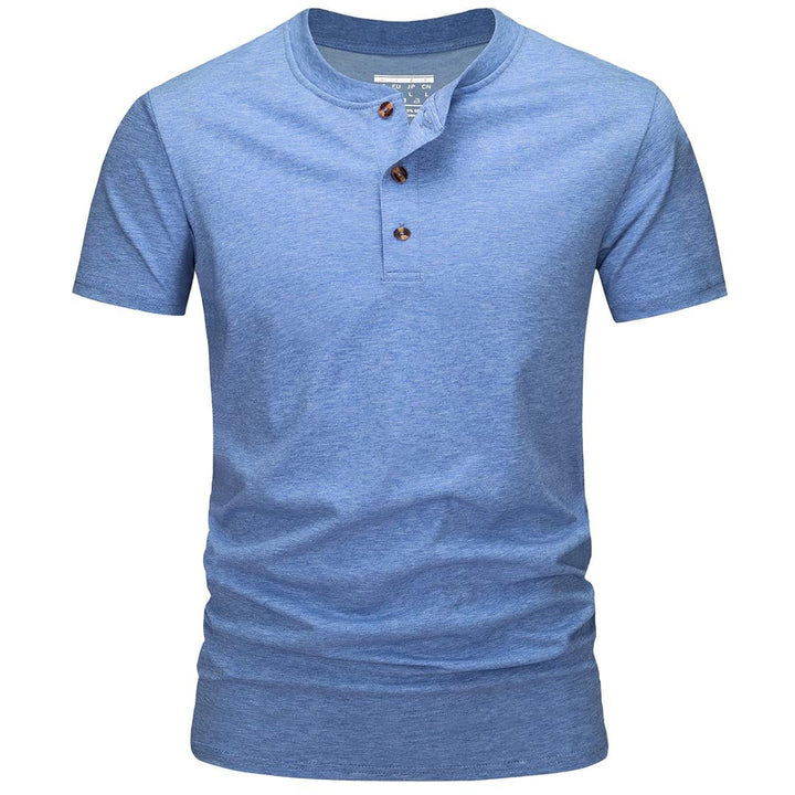 Men's Casual Cotton Henley Shirts - Men's T-shirts