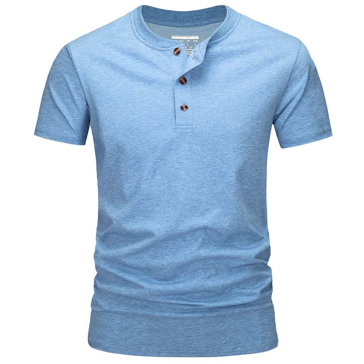 Men's Casual Cotton Henley Shirts - Men's T-shirts