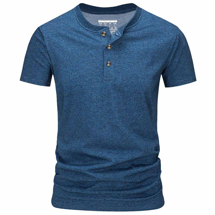 Men's Casual Cotton Henley Shirts - Men's T-shirts