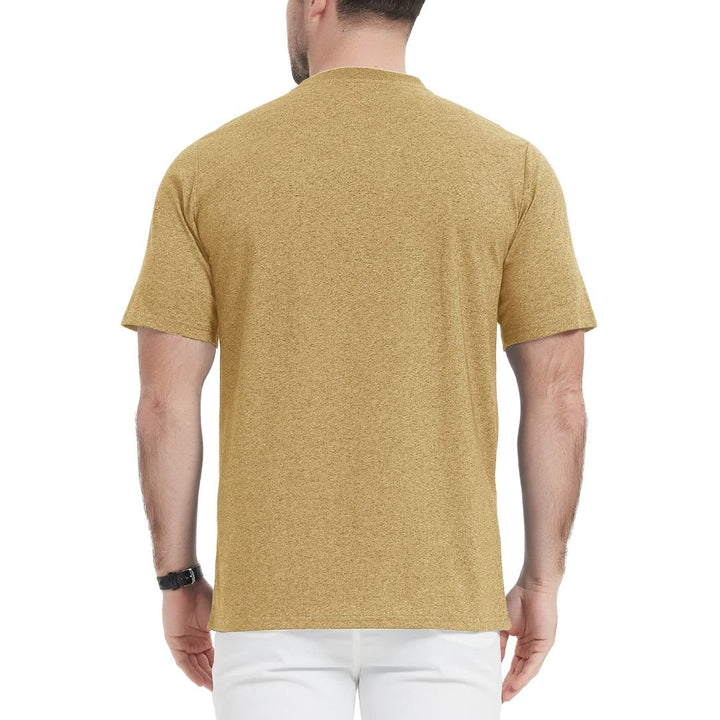 Men's Casual Cotton Henley Shirts - Men's T-shirts