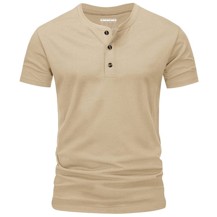 Men's Casual Cotton Henley Shirts - Men's T-shirts