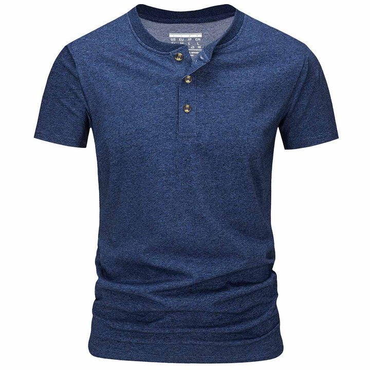 Men's Casual Cotton Henley Shirts - Men's T-shirts