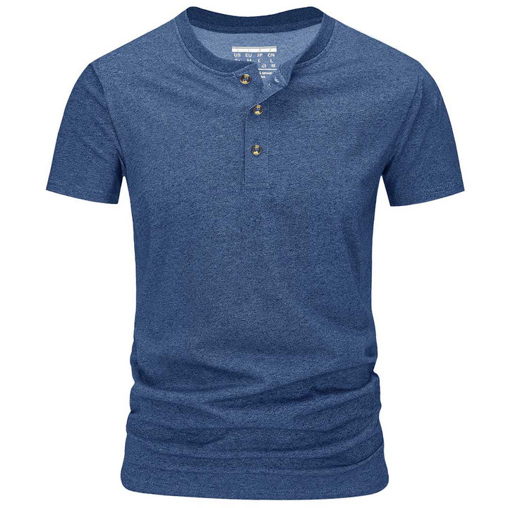 Men's Casual Cotton Henley Shirts - Men's T-shirts