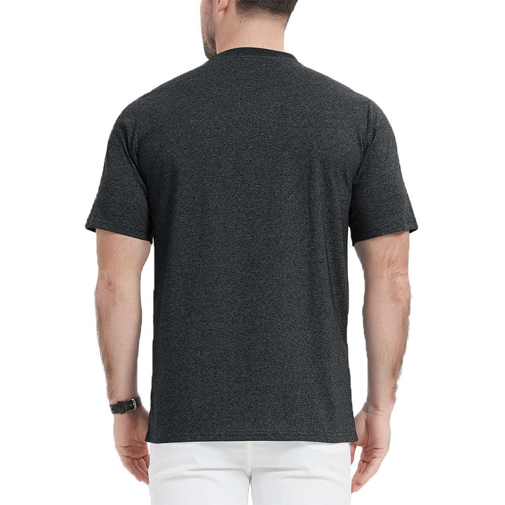 Men's Casual Cotton Henley Shirts - Men's T-shirts