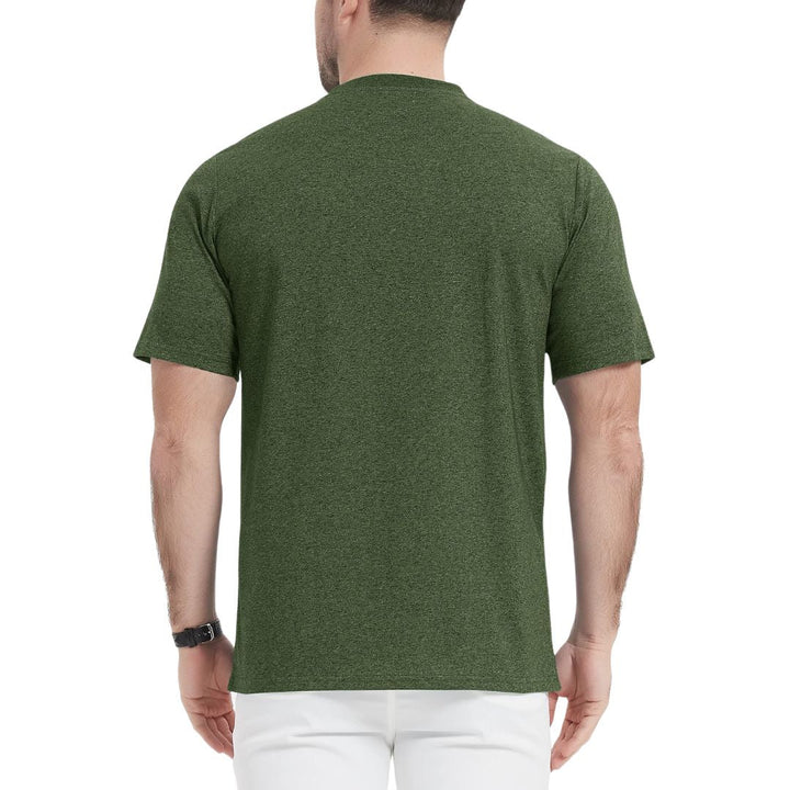 Men's Casual Cotton Henley Shirts - Men's T-shirts