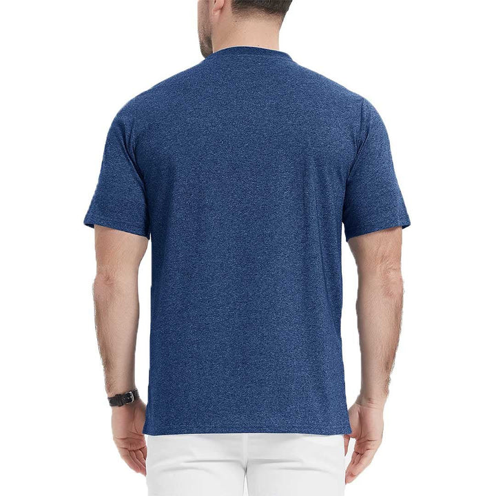 Men's Casual Cotton Henley Shirts - Men's T-shirts