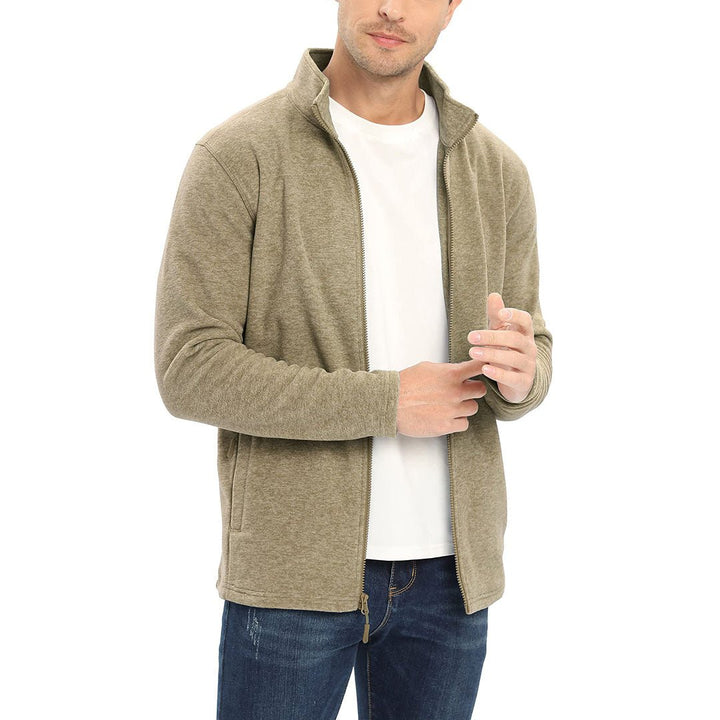 Men's Casual Fleece Full Zip Lightweight Jackets - Men's Coats