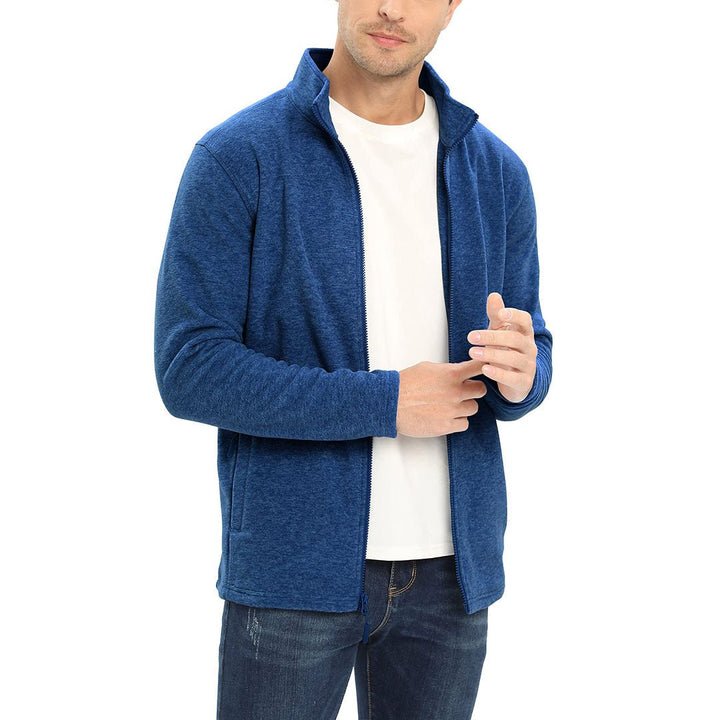 Men's Casual Fleece Full Zip Lightweight Jackets - Men's Coats