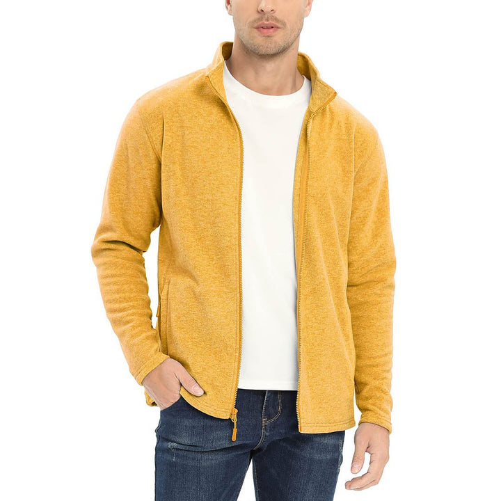 Men's Casual Fleece Full Zip Lightweight Jackets - Men's Coats