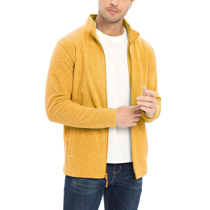 Men's Casual Fleece Full Zip Lightweight Jackets - Men's Coats