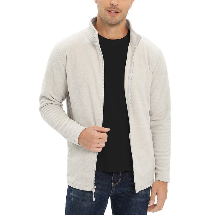 Men's Casual Fleece Full Zip Lightweight Jackets - Men's Coats