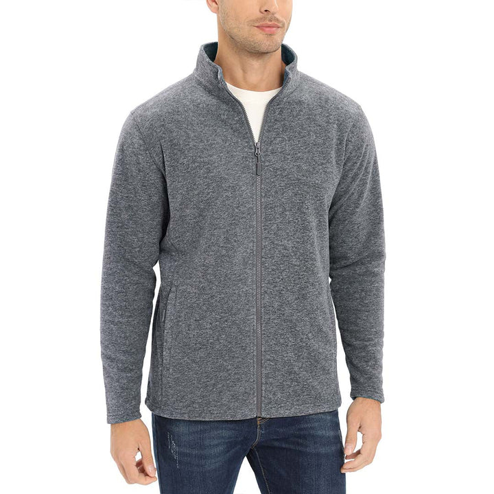 Men's Casual Fleece Full Zip Lightweight Jackets - Men's Coats