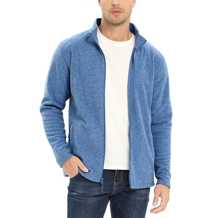 Men's Casual Fleece Full Zip Lightweight Jackets - Men's Coats